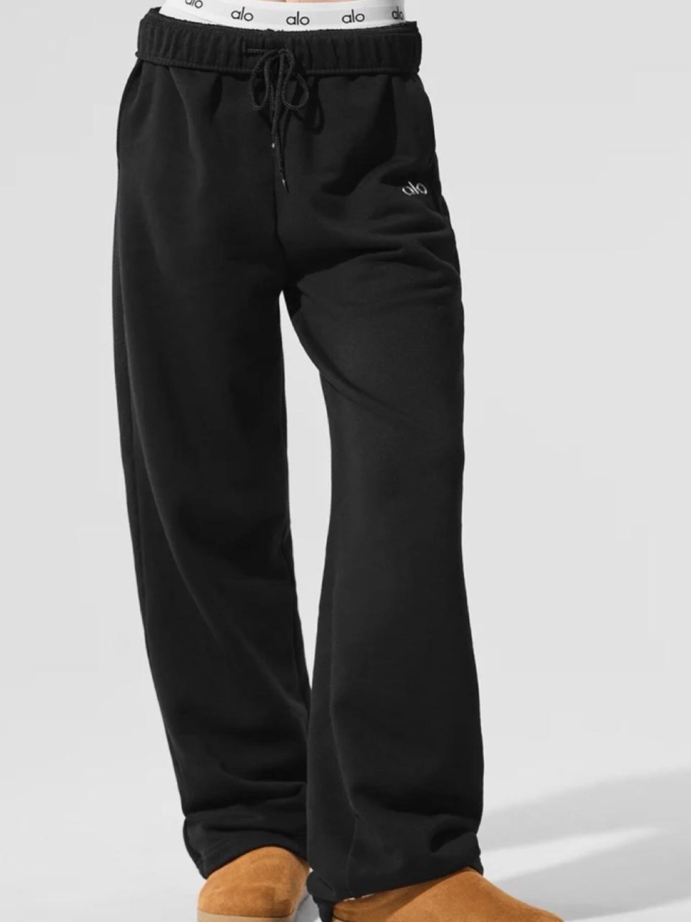 Alo Yoga Black Accolade Straight Leg Sweatpants